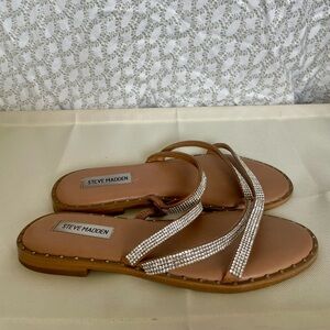 Steve Madden Brown Sandals with Sparkling Straps